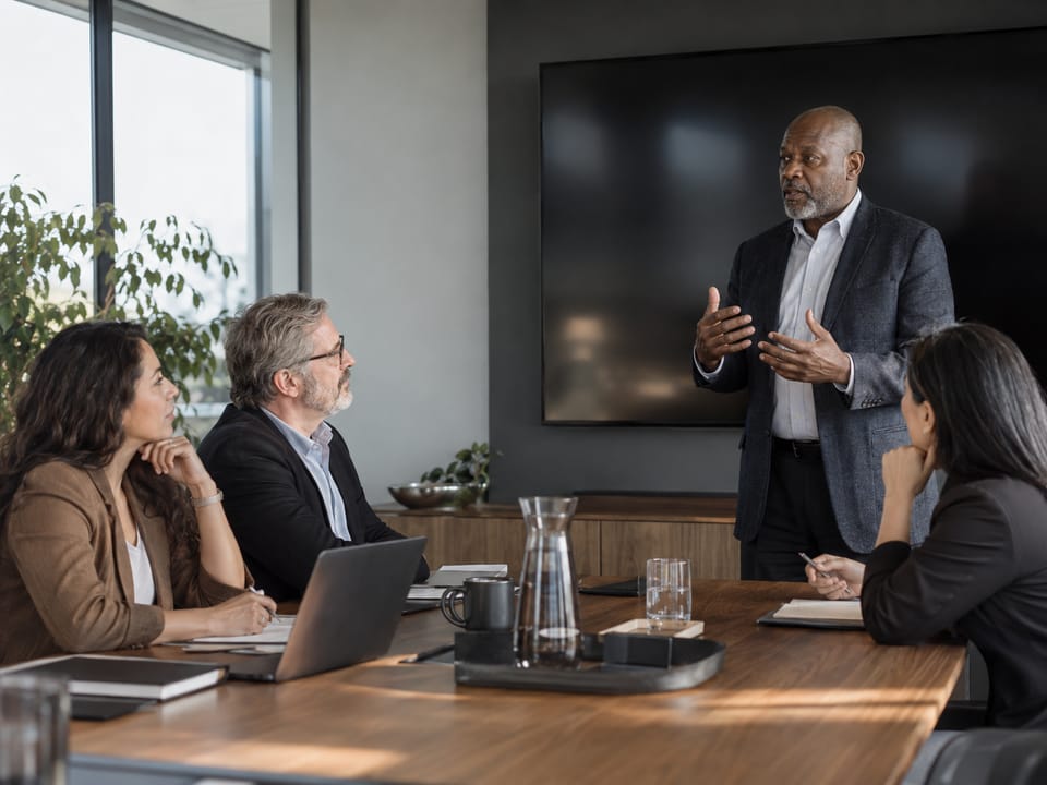 CFO presenting a capital allocation review