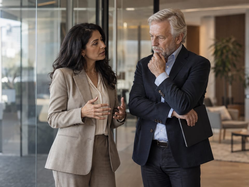 CFO reviewing integration workstream